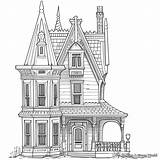 Victorian Houses Coloring Pages  Free & Printable sketch template