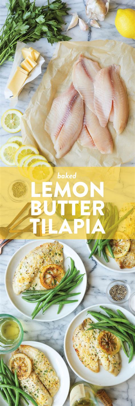 Baked Lemon Butter Tilapia - Damn Delicious