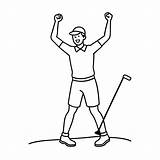 Golfer Coloring Pages For coloring Book  Premium AI Generated Vector sketch template