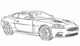 Jaguar Car Coloring Pages sketch template
