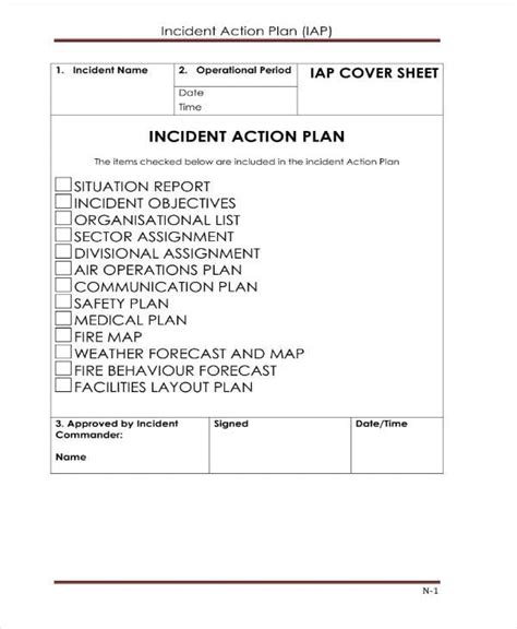 Incident Action Plan Template | PDF Template