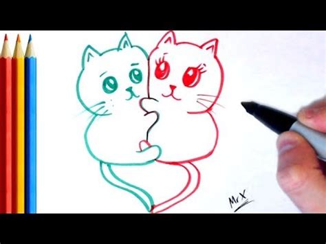 (fast-version) How to Draw Cat Hug (Easy) - Step by Step Tutorial - YouTube