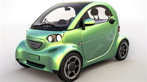 Smart Car In A Green Color Background, Picture Of Electric Car ...