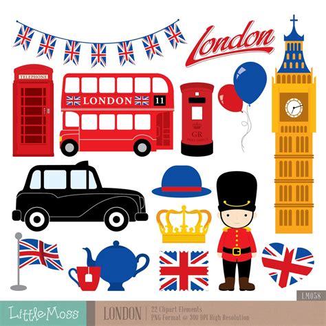 London Clipart British Clipart England Clipart | Etsy