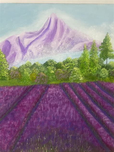 Lavender field Painting by Anastasiya Odoladova