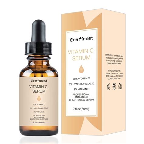 Eco Finest Hot Selling Natural Organic Vitamin C Serum Hyaluronic Acid for Face - China Skin ...