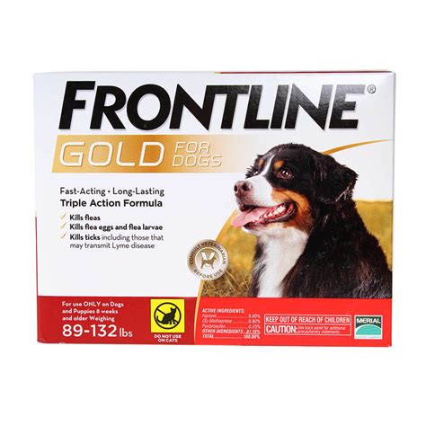 Frontline Gold for Dogs 89-132lbs, Single dose | *Frontline Plus with ...