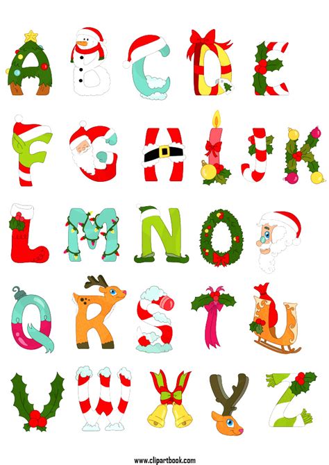 Alphabet Merry Christmas Letters Printable