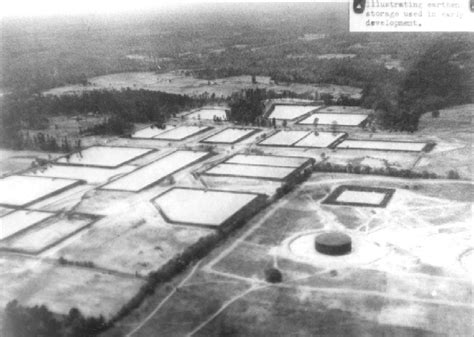 Earthen storage of heavy oil, Smackover Field, Arkansas, circa 1925 ...