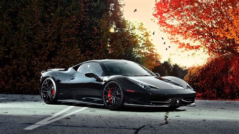 Download Wallpaper 1920x1080 Ferrari, 458 italia, Car, Side view, Black Full HD 1080p HD ...