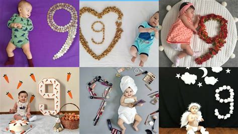 9 month theme| Baby photoshoot ideas at home| Simple & easy baby ...