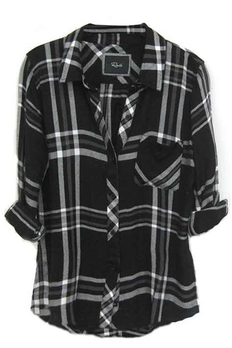 Rails Hunter Plaid Shirt in Black/White/Gray | Gray plaid shirt, Black plaid shirt, Rails hunter ...