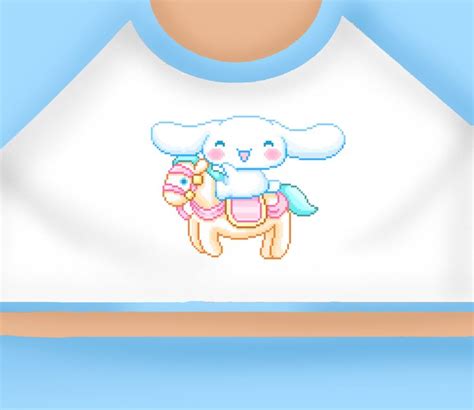 Free Roblox T-shirt soft blue cinnamoroll top