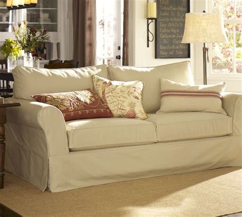 PB Comfort Roll Slipcovered Box-Edge Cushion Sofa | Pottery Barn | Cushions on sofa, Sofa, Furniture