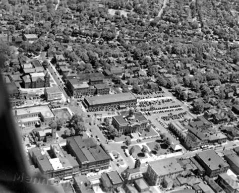 Aerial view of the Kitchener market in Kitchener, Ontario during the 1950s - Mennonite Archival ...