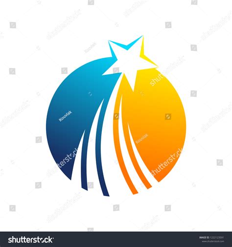 North Star Logo Design Template Stock Vector (Royalty Free) 1222123591 ...