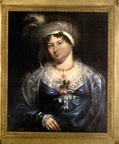 Portrait of Queen Caroline of Brunswick in a blue dress with lace trim by British School (19) on ...