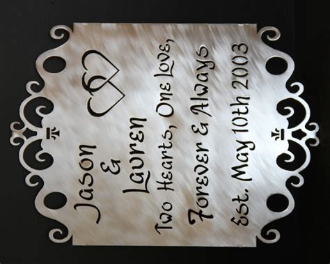 Anniversary Plaque: Personalized Anniversary Plaque: Custom Wedding Plaque – Personalized Sport ...