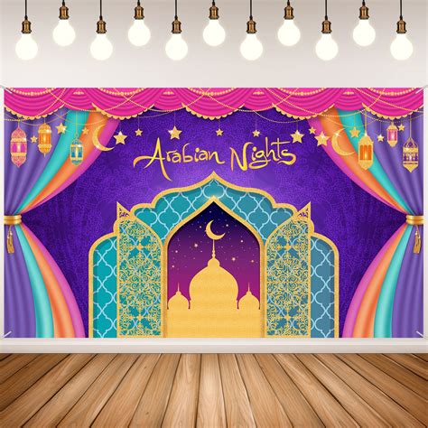 Buy Arabian Nights Decorations, Arabian Moroccan Nights Backdrop Banner Photography Background ...