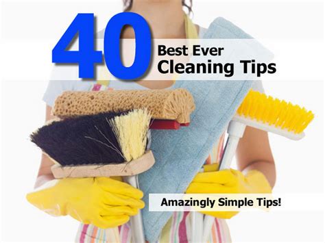 40 Best Ever Cleaning Tips