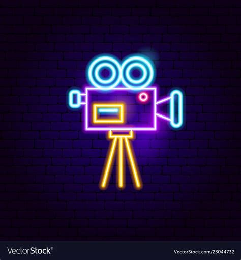 Movie Camera Neon Sign. Vector Illustration of Film Promotion. Download a Free Preview or High ...