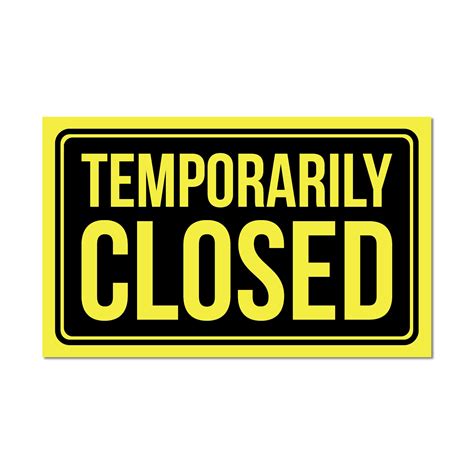 Temporarily Closed Sign | Back to Business Templates | ASTROBRIGHTS