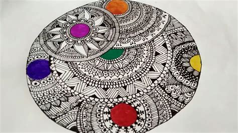 Mandala Art Easy l Mandala drawing for beginners l Mandala drawing tutorial l New! - YouTube