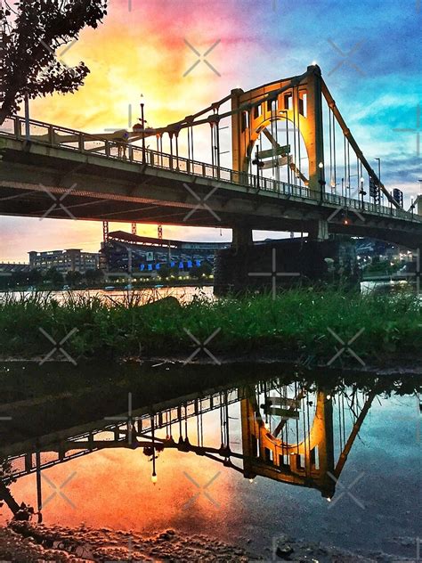 "Roberto Clemente Bridge With Reflection" Photographic Print for Sale by carlacardello | Redbubble