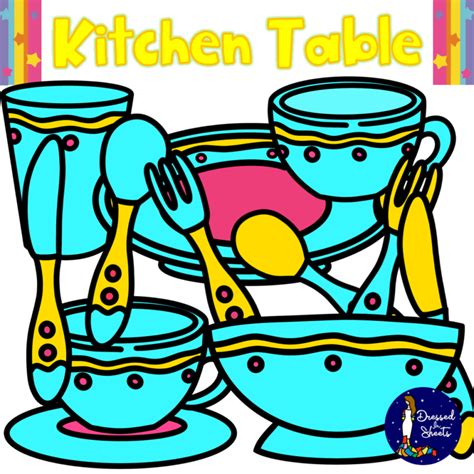 Kitchen Table Clip Art - Made By Teachers
