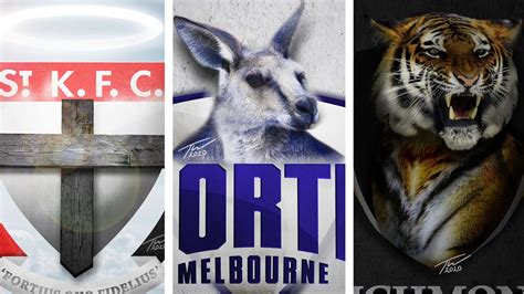 AFL 2020: Realistic AFL club logos, creative new team logos by Tom Ward ...