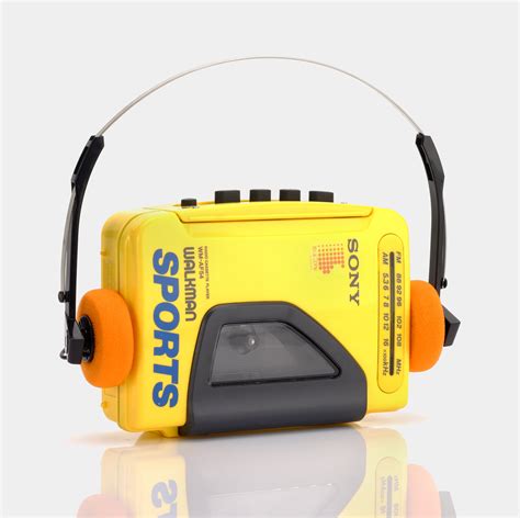 Sony Sports Walkman WM-AF54 Yellow AM/FM Portable Cassette Player – Retrospekt