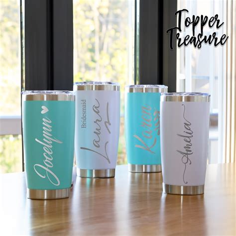 Custom 20oz Name Tumbler, Personalized Travel Cups, Coffee Cups With ...