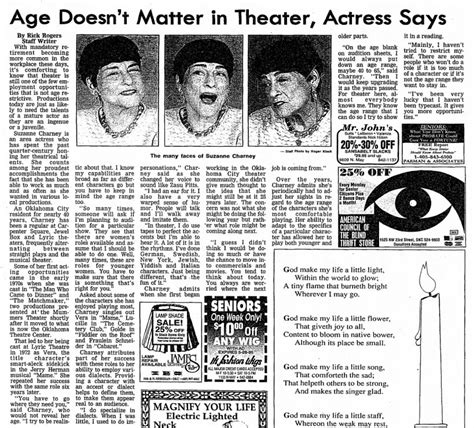 Suzanne Charney feature article about theater career - Newspapers.com™