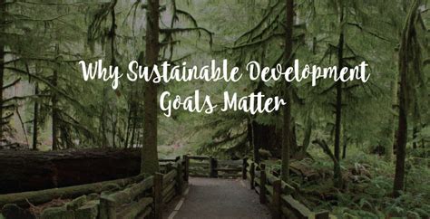 Why Sustainable Development Goals Matter - Denbow