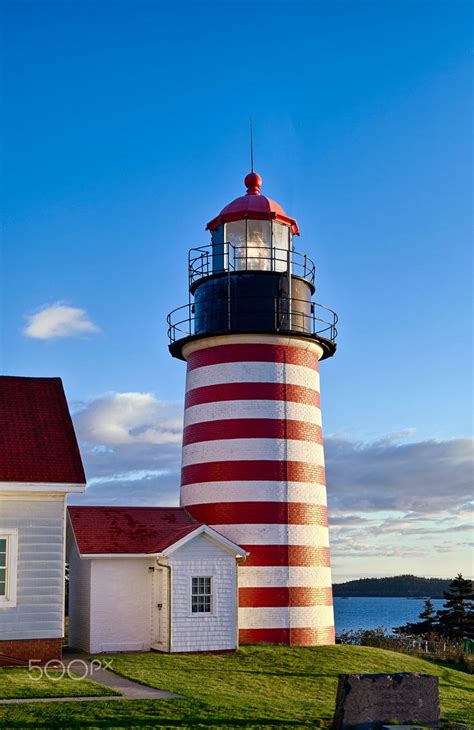 West Quoddy Head Light , Lubec, Maine, USA | Lighthouse, Maine lighthouses, Lighthouse lighting