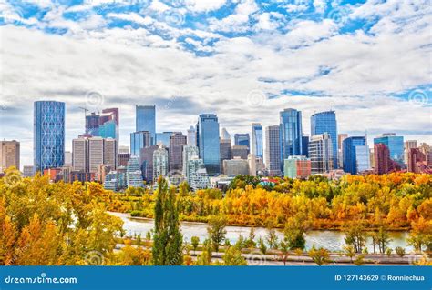 Calgary Downtown Skyline in Autumn Colors Stock Image - Image of skyline, economy: 127143629