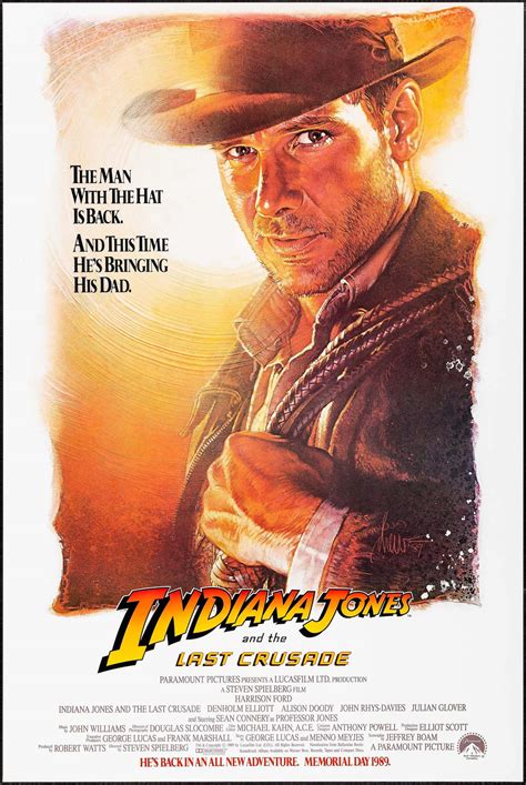 Indiana Jones and the Last Crusade (1989) – Original Advance One Sheet Movie Poster - Hollywood ...