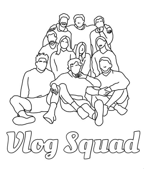 Vlog Squad TikTok Coloring Page - Free Printable Coloring Pages for Kids