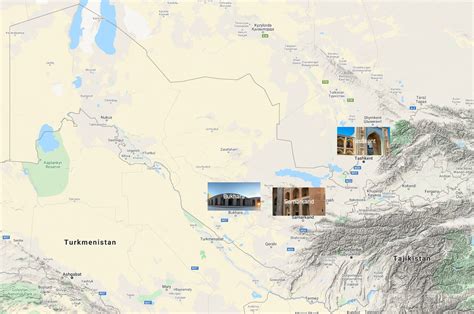 Mapa de ciudades de Uzbekistán - OrangeSmile.com