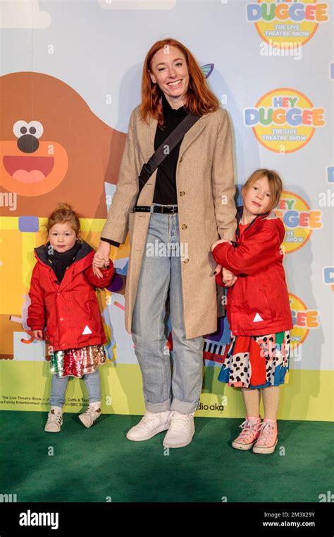 Royal Festival Hall, London, UK. 17th December 2022. Dr Hannah Fry and family arriving at The ...