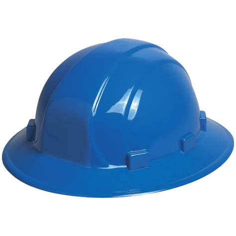 ERB 19916 Omega II Full Brim Hard Hat - 6-Point Ratchet Suspension - Blue | FullSource.com