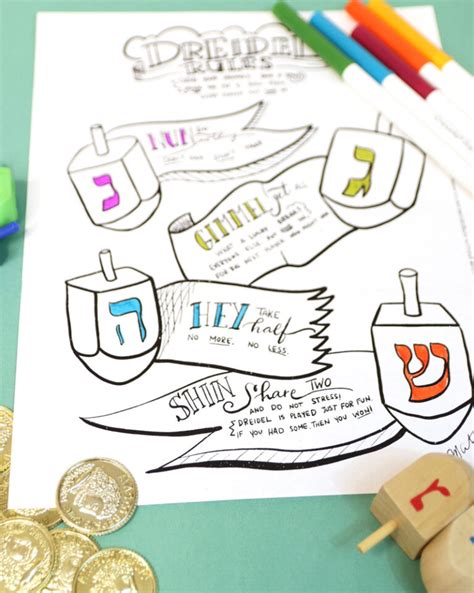 Dreidel Rules Printable - How to Play Dreidel