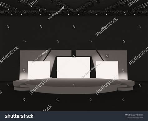 2 3d Stage Design From Front View With Led With Musicians Images, Stock Photos, 3D objects ...