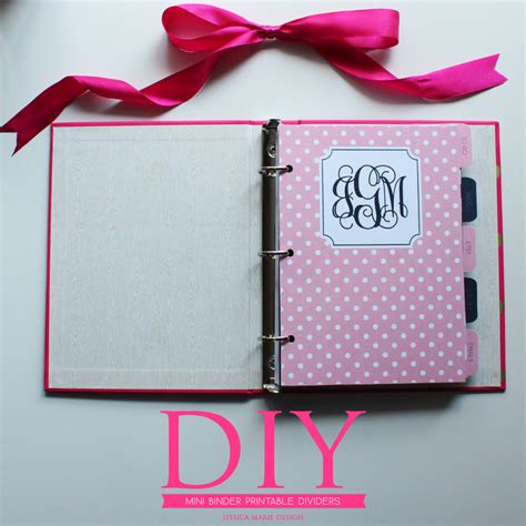 Jessica Marie Design Blog: DIY: Mini Binder Printable Dividers