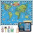 Amazon.com: Popar Wonders and Landmarks 4D World Map Smart Chart and ...