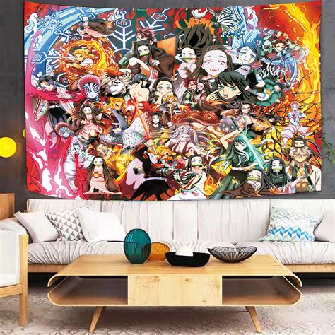 Buy Demon Slayer Tapestry-Demon Slayer Poster-Anime Tapestry-Demon Slayer Party, Can Be Hung In ...