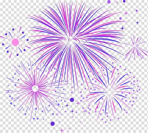 Blue Fireworks Clipart