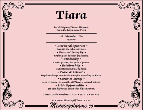 Tiara - Meaning of Name