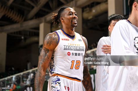 Center Dwight Howard of the Taoyuan Leopards reacts at the court... News Photo - Getty Images