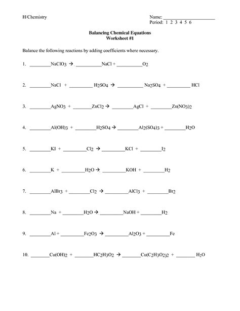 Balancing Redox Reactions Worksheet – Thekidsworksheet